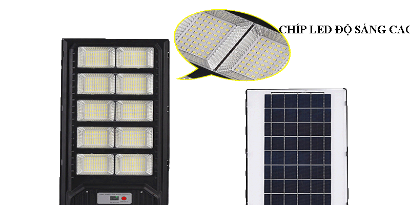 Đèn đường năng lượng mặt trời 200W