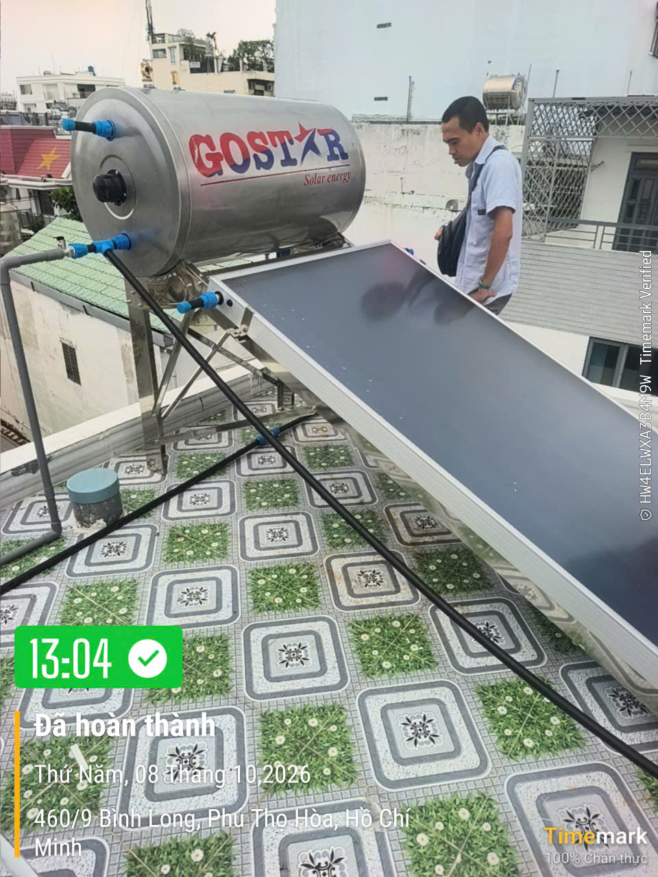 Máy nước nóng năng lượng mặt trời tấm phẳng gostar