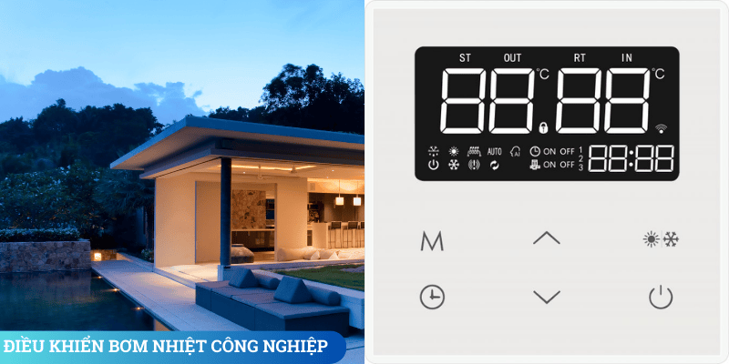 Bơm nhiệt công nghiệp 32kw - điều khiển thông minh