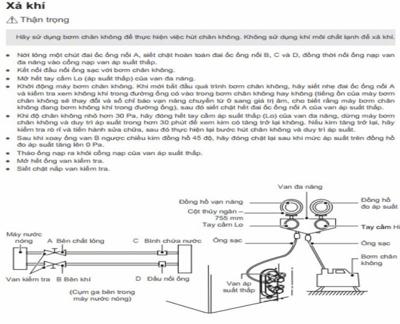 Kết nối ống nước và bơm nhiệt