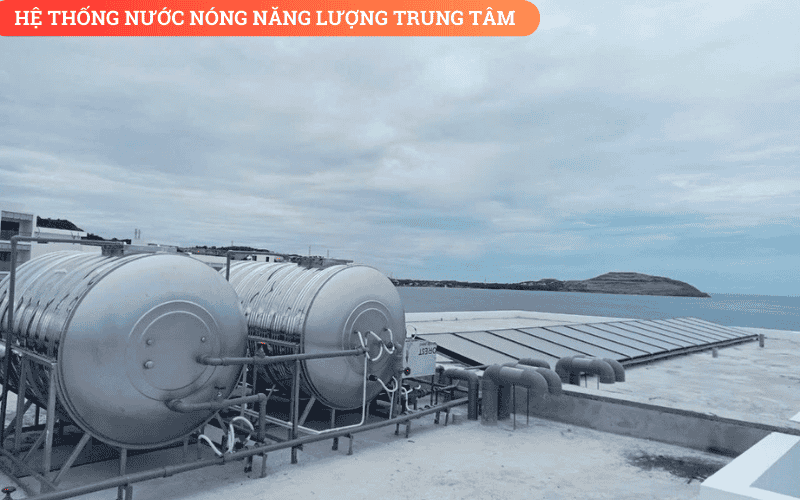 Hệ thống nước nóng năng lượng trung tâm tấm thu nhiệt