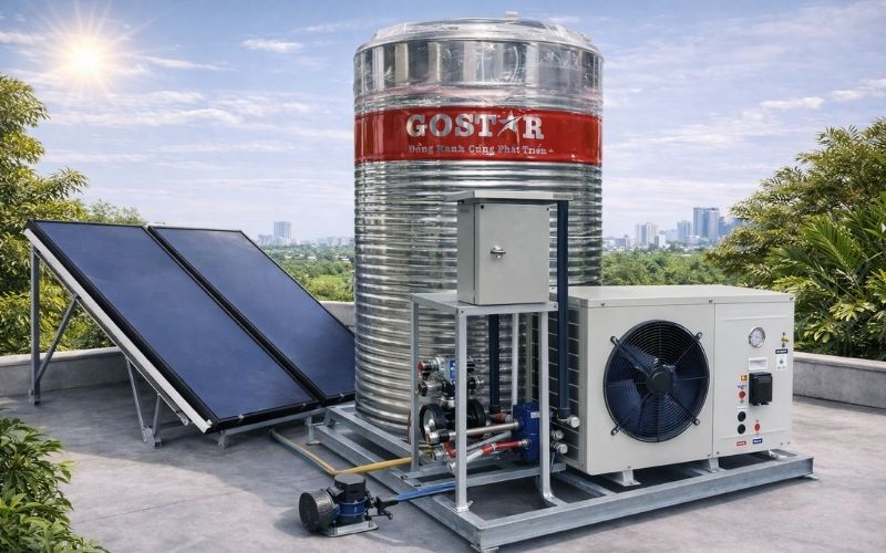 Hệ thống nước nóng trung tâm 1000L