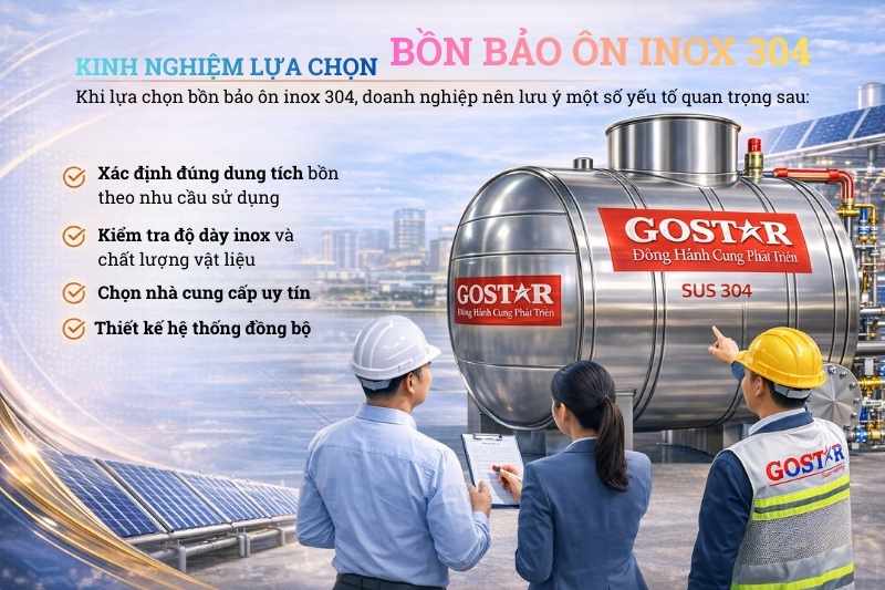 Kinh nghiệm chọn bồn bảo ôn inox 304