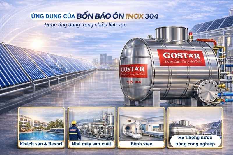 Ứng dụng bồn bảo ôn inox 304
