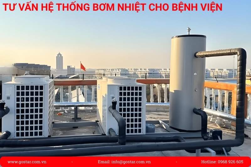 Giải pháp bơm nhiệt cho bệnh viện ưng dụng