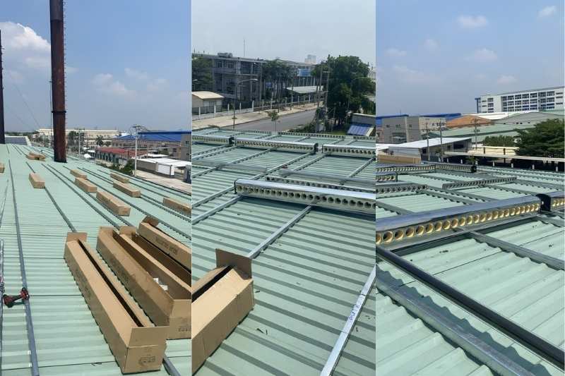 lắp đặt hệ thống nước nóng năng lượng mặt trời cho xưởng sản xuất