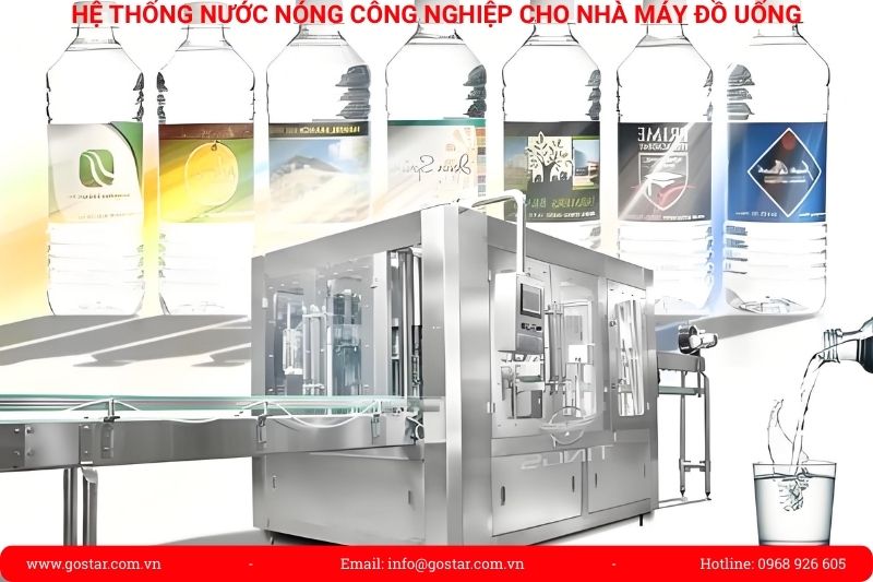 hệ thống nước nóng công nghiệp cho nhà máy sản xuất đồ uống