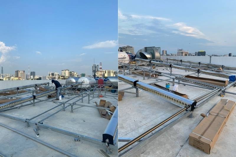 hệ thống nước nóng trung tâm cho bệnh viện