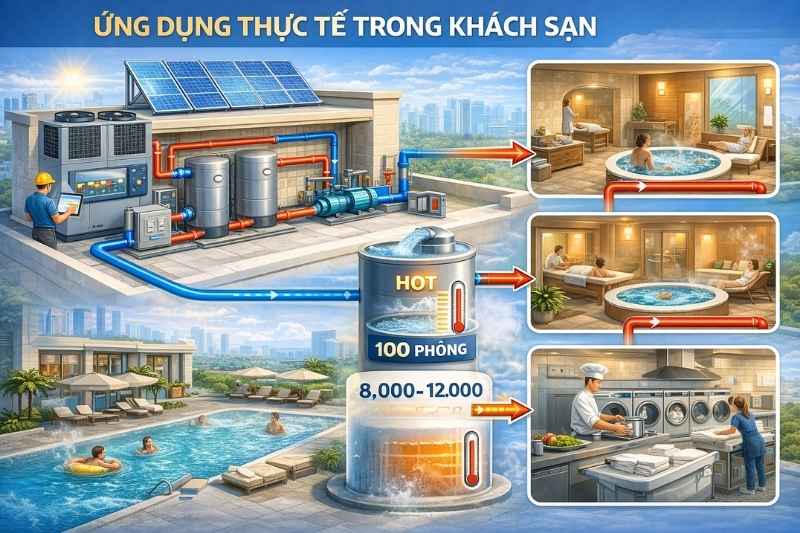 úng dụng hệ thống nước nóng trung tâm