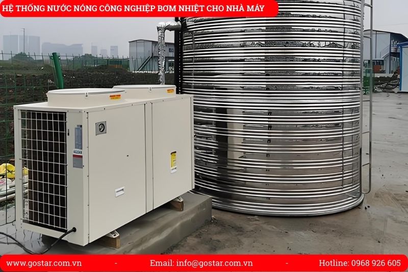Hệ thống nước nóng công nghiệp bơm nhiệt cho nhà máy thuỷ sản