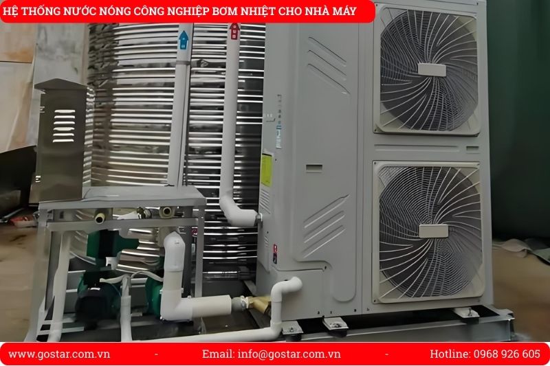 Hệ thống nước nóng công nghiệp bơm nhiệt cho xưởng dệt