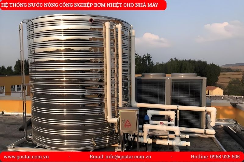 Hệ thống nước nóng công nghiệp bơm nhiệt cho xưởng dệt