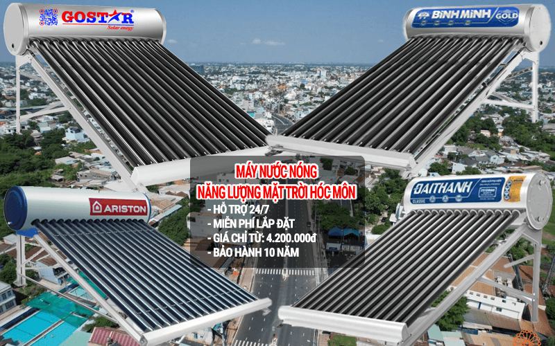 Máy nước nóng năng lượng mặt trời Hóc Môn