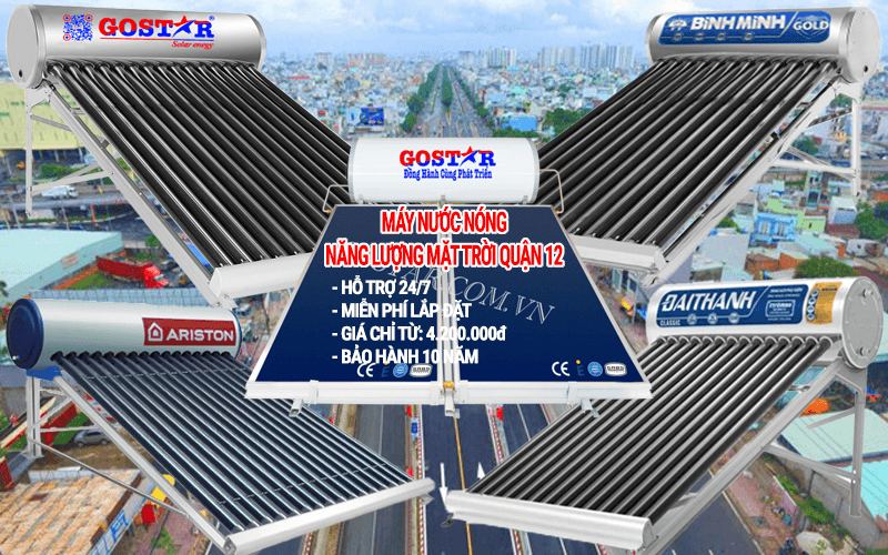 Máy nước nóng năng lượng mặt trời quận 12