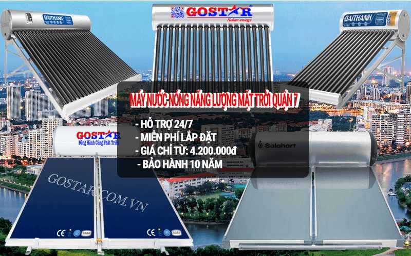 Máy nước nóng năng lượng mặt trời quận 7