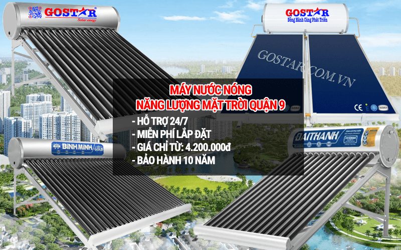 Máy nước nóng năng lượng mặt trời quận 9