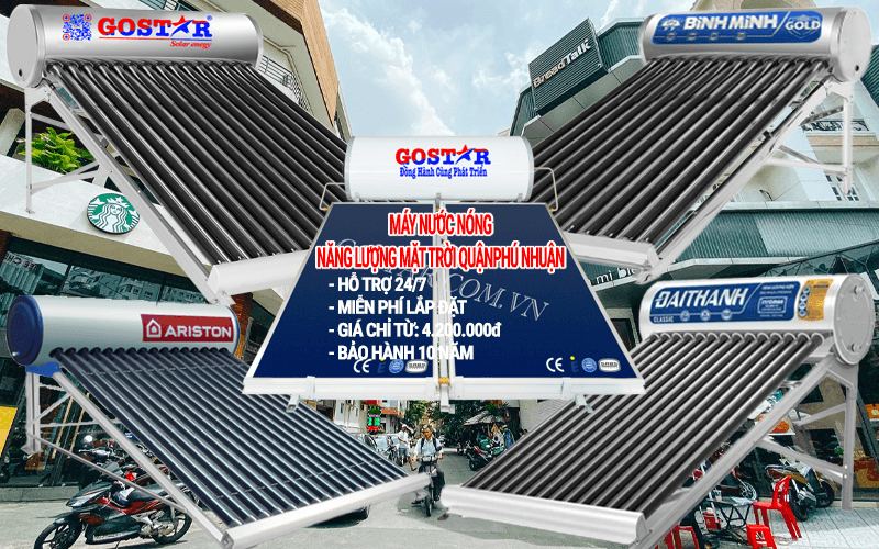 Máy nước nóng năng lượng mặt trời quận Phú Nhuận
