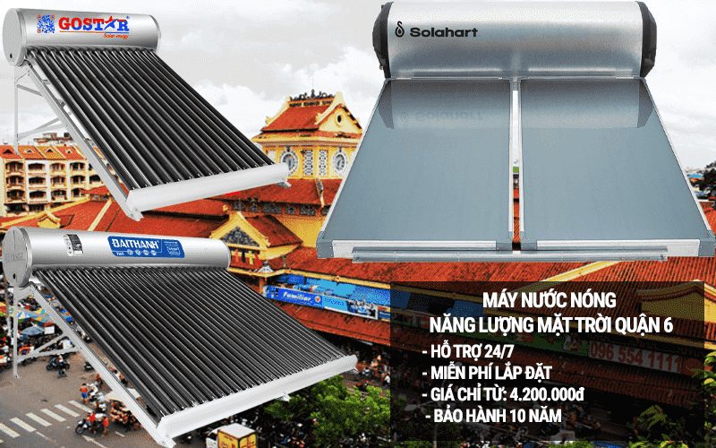 Máy nước nóng năng lượng mặt trời Quận 6
