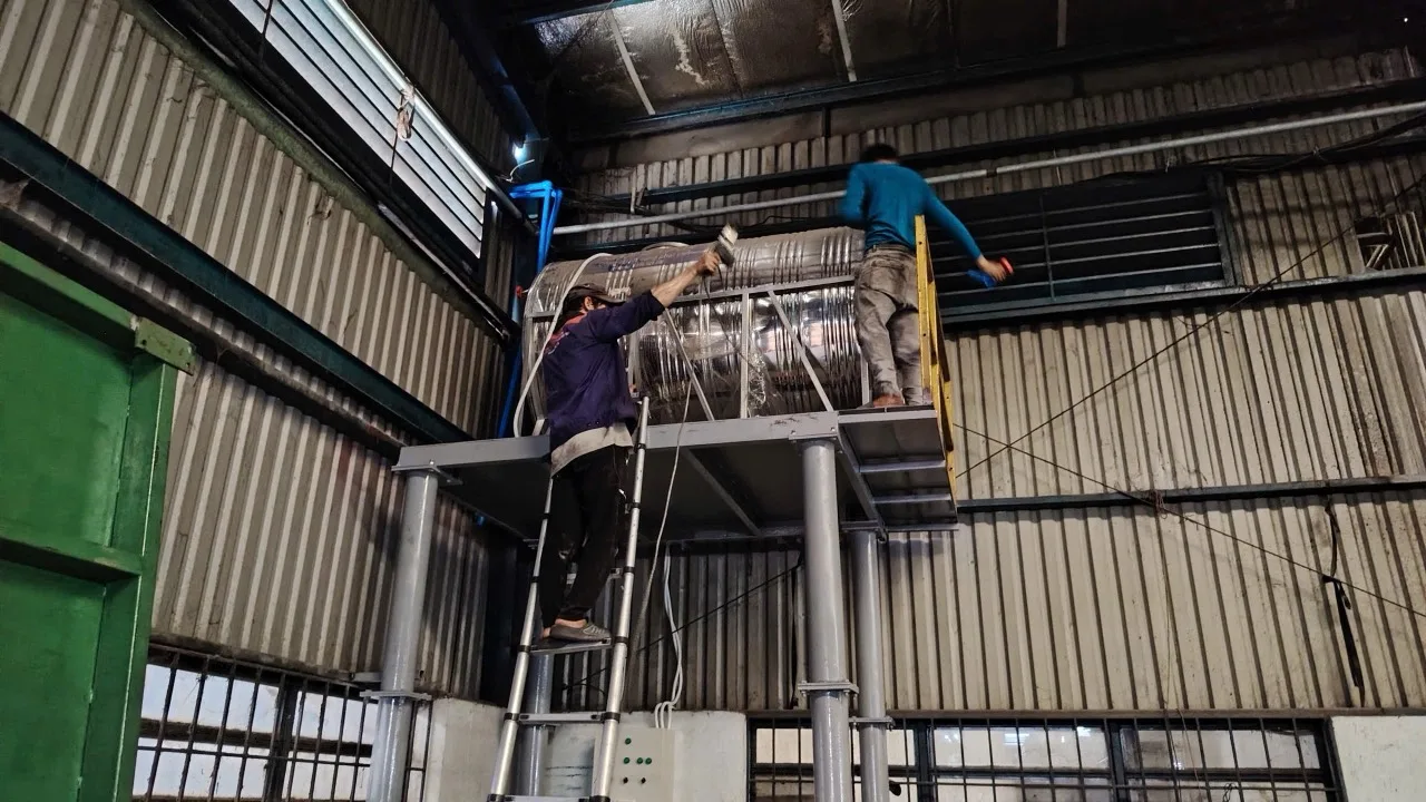 Bồn bảo ôn và tủ điều khiển tại Nhà máy dệt Trúc Hào